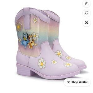 Charming Lavender Bluey cowboy boots.